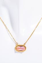 Load image into Gallery viewer, Copper 14K Gold Pleated Pendant Necklace
