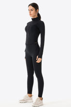 Load image into Gallery viewer, Side Drawstring Zip-Up Sports Jacket