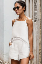 Load image into Gallery viewer, Waffle-Knit Cami and Pocketed Shorts Set
