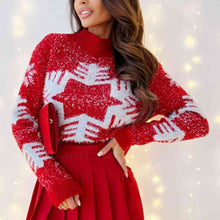 Load image into Gallery viewer, Snowflake Print Sweater