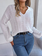 Load image into Gallery viewer, Johnny Collar Drop Shoulder Sweater