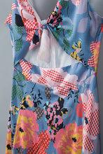 Load image into Gallery viewer, Floral Tied Cutout Split Spaghetti Strap Dress