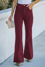 Load image into Gallery viewer, High Waist Flare Jeans with Pockets