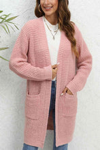 Load image into Gallery viewer, Open Front Cardigan with Pockets