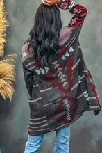 Load image into Gallery viewer, Geometric Open Front Pocketed Cardigan