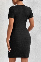 Load image into Gallery viewer, Ruched V-Neck Short Sleeve Dress