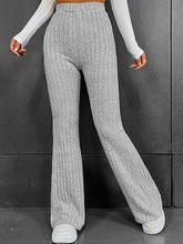 Load image into Gallery viewer, Ribbed High Waist Flare Bootcut Pants