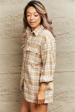 Load image into Gallery viewer, Plaid Dropped Shoulder Shirt Jacket