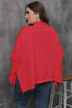 Load image into Gallery viewer, Mock Neck Raglan Sleeve Slit Sweater