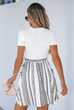 Load image into Gallery viewer, Round Neck Short Sleeve Printed Mini Dress