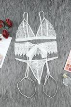 Load image into Gallery viewer, Lace Lingerie Three-Piece Set