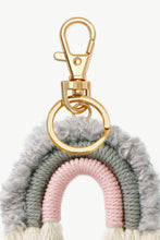 Load image into Gallery viewer, Fringe Trim Rainbow Key Chain