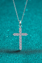 Load image into Gallery viewer, Moissanite Cross Pendant Chain Necklace
