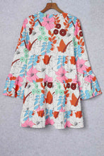 Load image into Gallery viewer, Floral Surplice Neck Tiered Dress