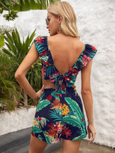 Load image into Gallery viewer, Printed Square Neck Top and Shorts Set