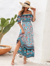 Load image into Gallery viewer, Floral Flounce Sleeve Midi Dress