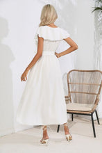Load image into Gallery viewer, Ruffled Tied V-Neck Midi Dress