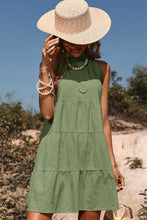 Load image into Gallery viewer, Tie Back Sleeveless Tiered Dress