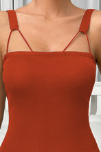 Load image into Gallery viewer, Straight Neck Sleeveless Pencil Dress