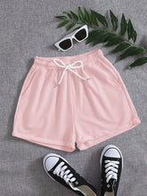 Load image into Gallery viewer, Drawstring Pocketed Elastic Waist Shorts