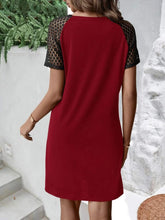 Load image into Gallery viewer, Buttoned V-Neck Raglan Sleeve Dress