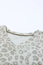 Load image into Gallery viewer, Leopard V-Neck Top and Drawstring Joggers Lounge Set