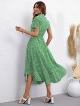 Load image into Gallery viewer, Printed Short Sleeve Collared Dress