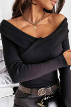Load image into Gallery viewer, Ribbed Crisscross Long Sleeve Knit Top