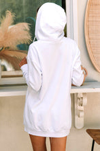 Load image into Gallery viewer, Drawstring Half Zip Hooded Dress