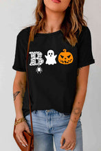 Load image into Gallery viewer, Round Neck Short Sleeve BOO Graphic T-Shirt