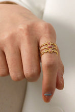 Load image into Gallery viewer, Triple-Layered Stainless Steel Open Ring