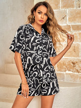 Load image into Gallery viewer, Printed Short Sleeve Shirt and Shorts Set