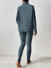 Load image into Gallery viewer, Ribbed Turtleneck Top and Pants Set