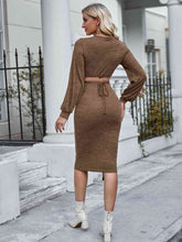 Load image into Gallery viewer, Surplice Neck Top and Knot Detail Skirt Set