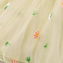 Load image into Gallery viewer, Embroidered Round Neck Flutter Sleeve Dress