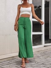 Load image into Gallery viewer, High Waist Slit Wide Leg Pants