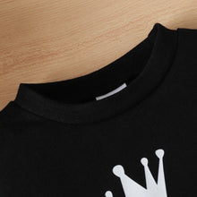 Load image into Gallery viewer, Baby Boy King Graphic Tee and Pants Set