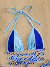 Load image into Gallery viewer, Tied Color Block Two-Piece Swim Set
