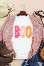 Load image into Gallery viewer, Round Neck Short Sleeve BOO Graphic T-Shirt