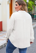 Load image into Gallery viewer, Plus Size Button Up Long Sleeve Shirt