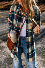 Load image into Gallery viewer, Plaid Button Up Long Sleeve Slit Shacket