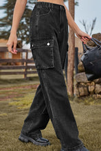 Load image into Gallery viewer, Loose Fit Long Jeans with Pockets