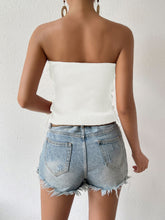 Load image into Gallery viewer, Seam Detail Lace-Up Tube Top