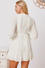 Load image into Gallery viewer, Frill Balloon Sleeve Ruffle Hem Mini Dress