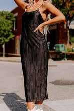 Load image into Gallery viewer, Textured Spaghetti Strap Cami Dress