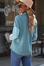 Load image into Gallery viewer, Waffle Knit Button Front Shirt with Breast Pockets