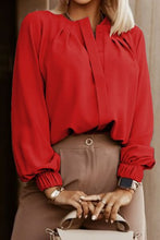Load image into Gallery viewer, Button Up Round Neck Long Sleeve Shirt