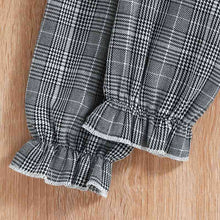 Load image into Gallery viewer, Baby Girl Plaid Flounce Sleeve Dress
