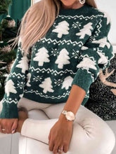Load image into Gallery viewer, Christmas Tree Round Neck Sweater