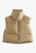 Load image into Gallery viewer, Zip-Up Drawstring Puffer Vest